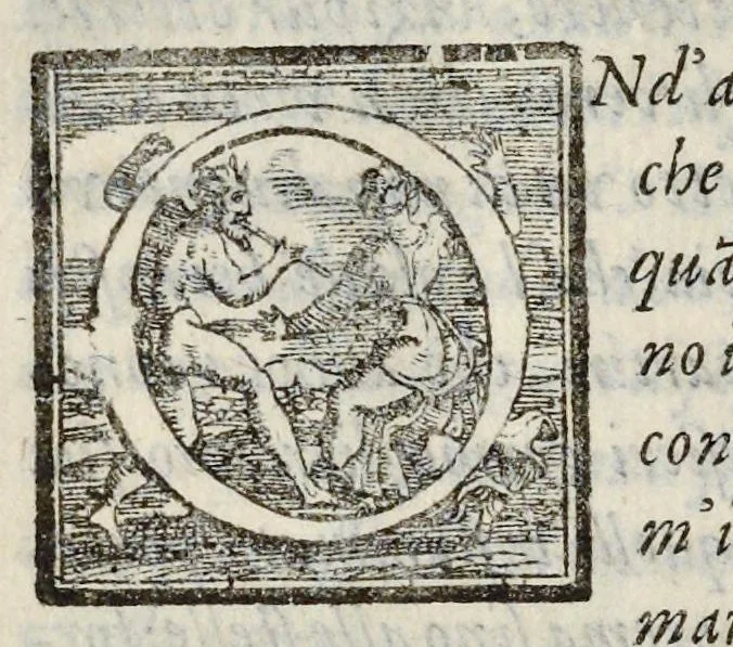 An illustration from Lettere d'Isabella Andreini padovana, comica gelosa, et academica intenta : nominata l'accesa, 1612, leaf 291