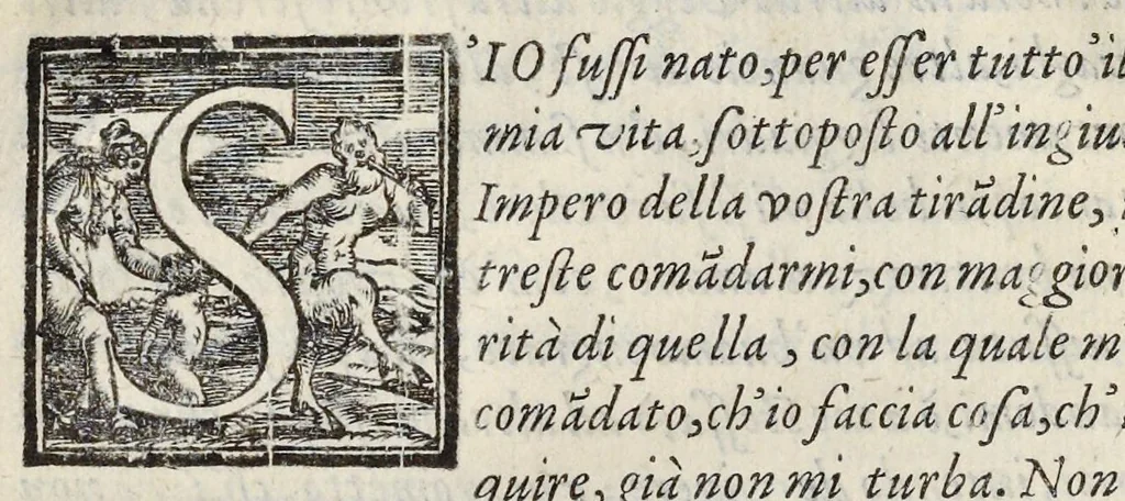 An illustration from Lettere d'Isabella Andreini padovana, comica gelosa, et academica intenta : nominata l'accesa, 1612, leaf 43