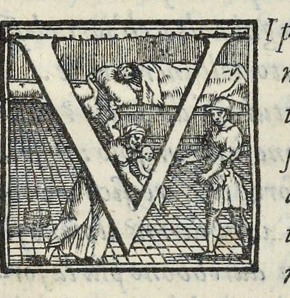 An illustration from Lettere d'Isabella Andreini padovana, comica gelosa, et academica intenta : nominata l'accesa, 1612, leaf 76