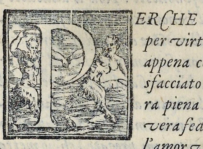 An illustration from Lettere d'Isabella Andreini padovana, comica gelosa, et academica intenta : nominata l'accesa, 1612, leaf 96
