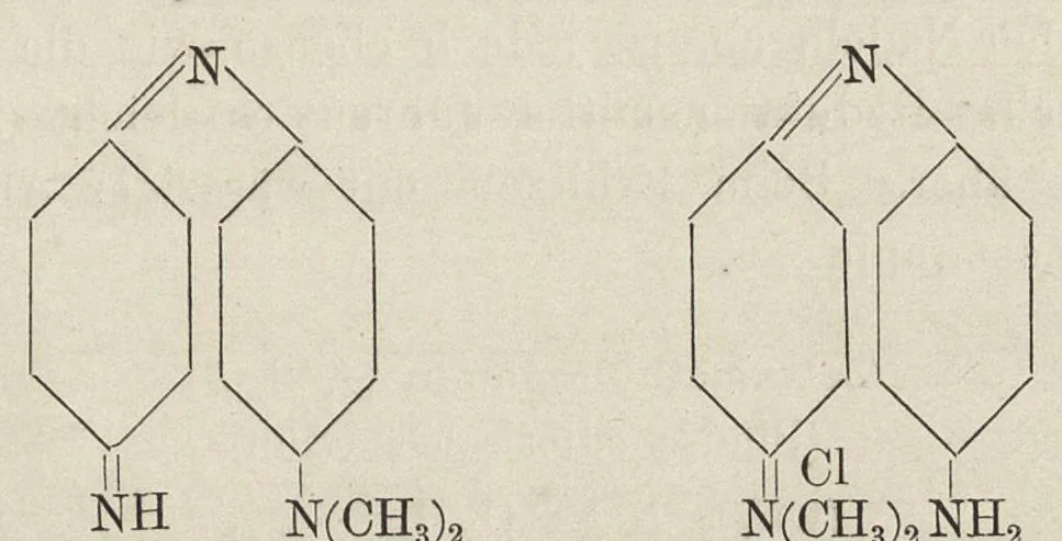 An illustration from Chemie der organischen Farbstoffe, 1889, leaf 140
