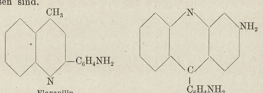 An illustration from Chemie der organischen Farbstoffe, 1889, leaf 190