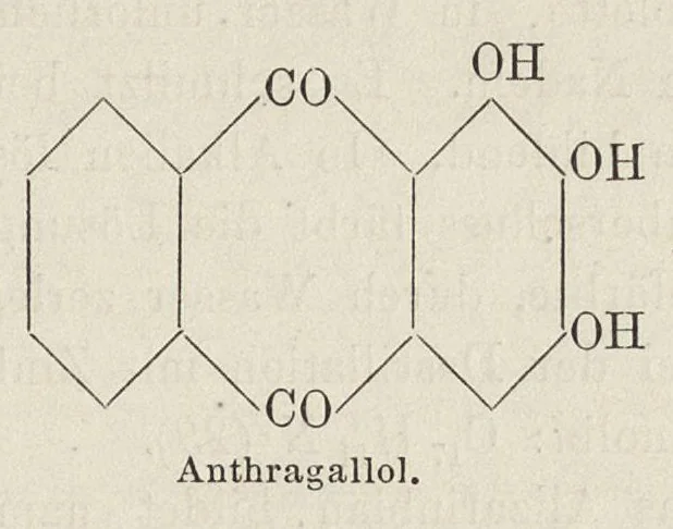 An illustration from Chemie der organischen Farbstoffe, 1889, leaf 90