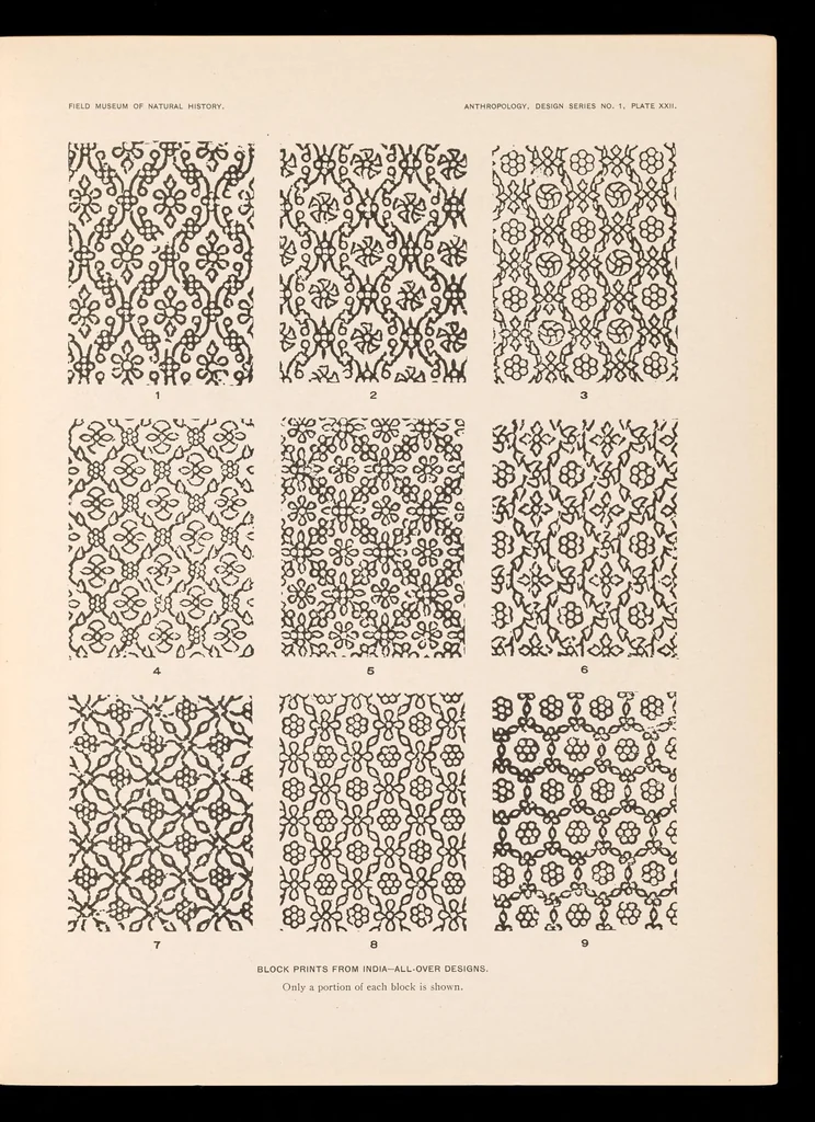 An illustration from Block prints from India for textiles, 1924, leaf 28