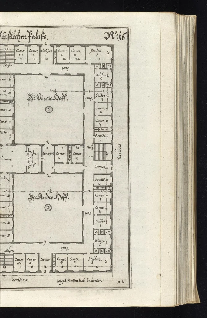 An illustration from Architectvra recreationis, das ist, Von allerhand nutzlich, vnd erfrewlichen Civilischen gebäwen : in vier vnterschidliche Hauptstuck eingetheilt ..., 1640, leaf 142