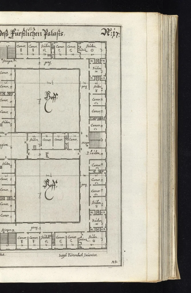 An illustration from Architectvra recreationis, das ist, Von allerhand nutzlich, vnd erfrewlichen Civilischen gebäwen : in vier vnterschidliche Hauptstuck eingetheilt ..., 1640, leaf 148