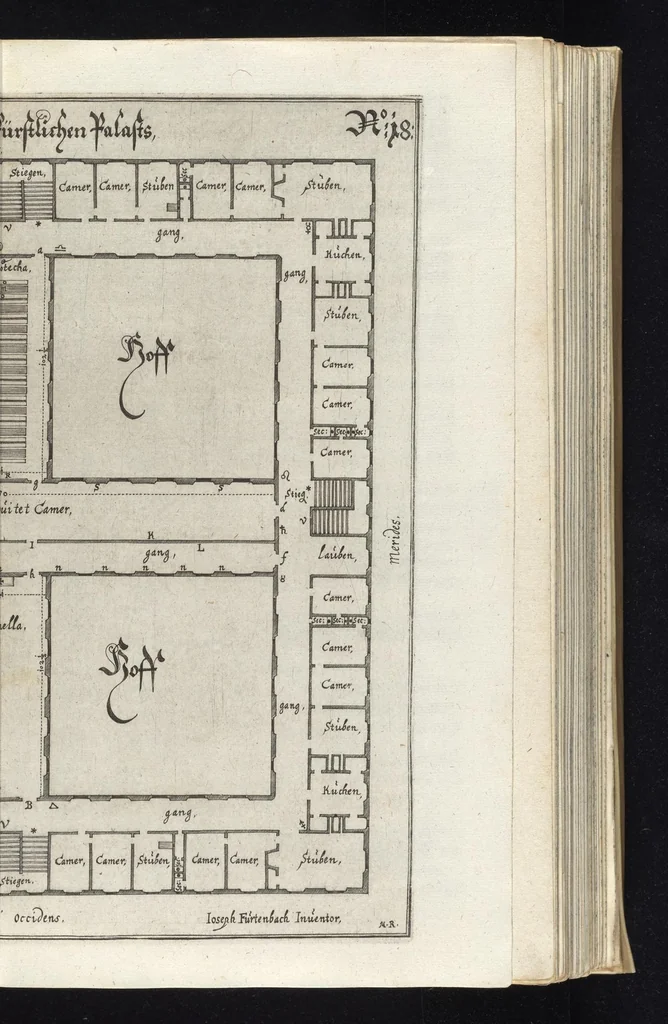 An illustration from Architectvra recreationis, das ist, Von allerhand nutzlich, vnd erfrewlichen Civilischen gebäwen : in vier vnterschidliche Hauptstuck eingetheilt ..., 1640, leaf 156