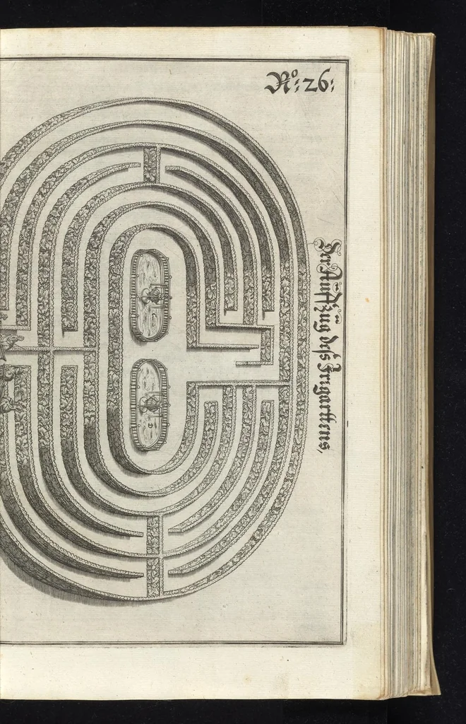 An illustration from Architectvra recreationis, das ist, Von allerhand nutzlich, vnd erfrewlichen Civilischen gebäwen : in vier vnterschidliche Hauptstuck eingetheilt ..., 1640, leaf 210