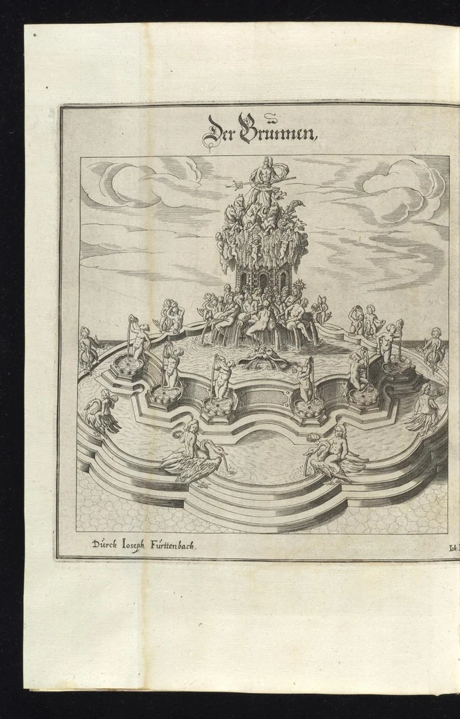 An illustration from Architectvra recreationis, das ist, Von allerhand nutzlich, vnd erfrewlichen Civilischen gebäwen : in vier vnterschidliche Hauptstuck eingetheilt ..., 1640, leaf 221