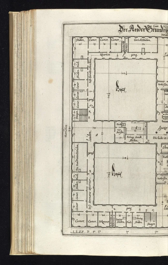 An illustration from Architectvra recreationis, das ist, Von allerhand nutzlich, vnd erfrewlichen Civilischen gebäwen : in vier vnterschidliche Hauptstuck eingetheilt ..., 1640, leaf 243