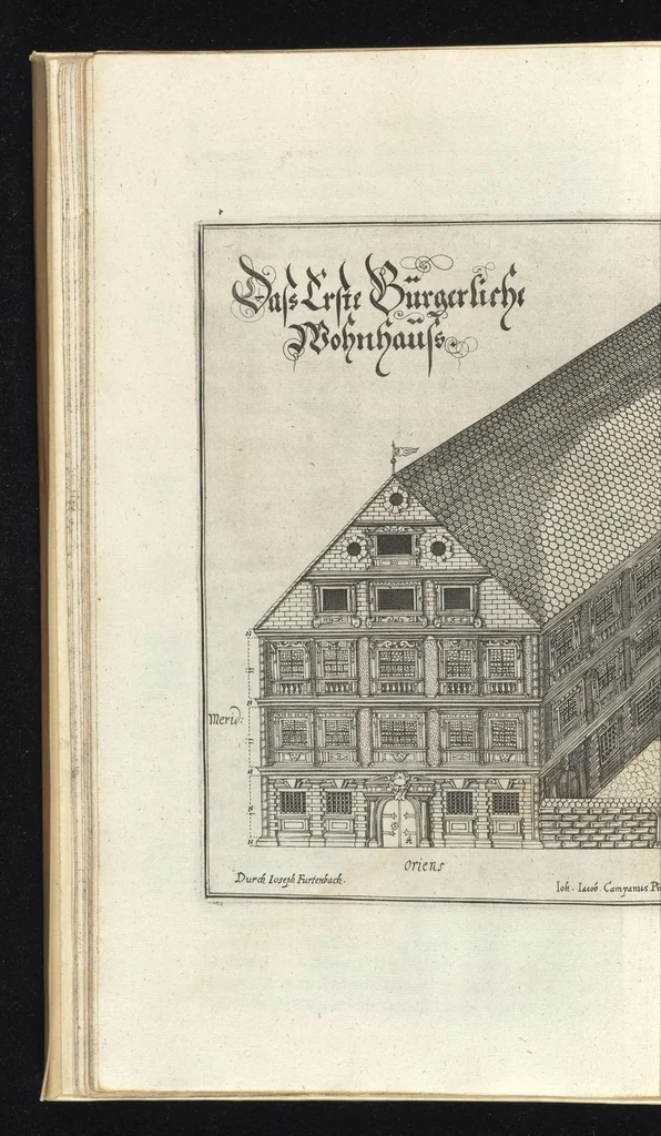 An illustration from Architectvra recreationis, das ist, Von allerhand nutzlich, vnd erfrewlichen Civilischen gebäwen : in vier vnterschidliche Hauptstuck eingetheilt ..., 1640, leaf 37