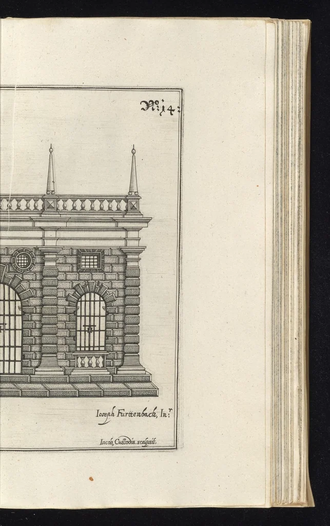 An illustration from Architectura civilis, das ist, Eigentlich Beschreibung wie Ma[nn] nach bester Form vnd gerechter Regul ..., 1628, leaf 116