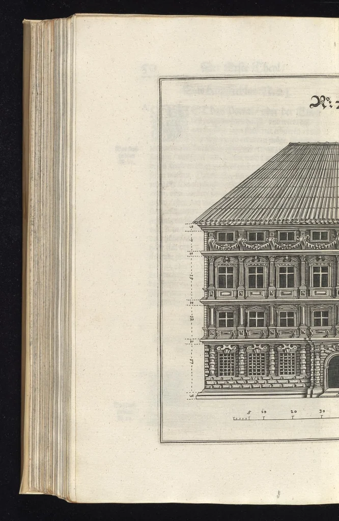 An illustration from Architectura civilis, das ist, Eigentlich Beschreibung wie Ma[nn] nach bester Form vnd gerechter Regul ..., 1628, leaf 157