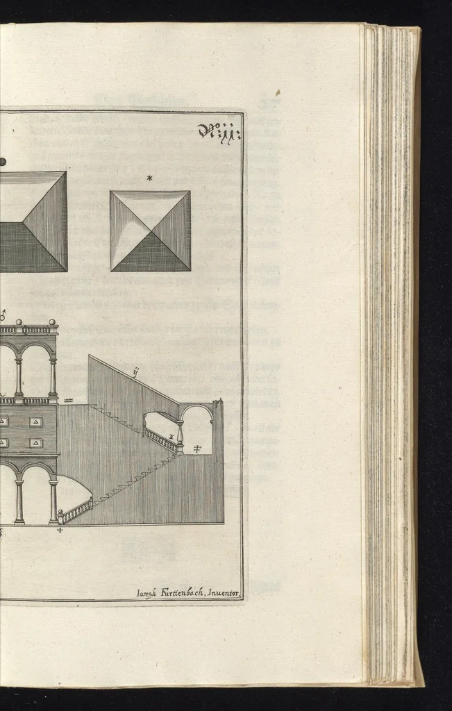 An illustration from Architectura civilis, das ist, Eigentlich Beschreibung wie Ma[nn] nach bester Form vnd gerechter Regul ..., 1628, leaf 94