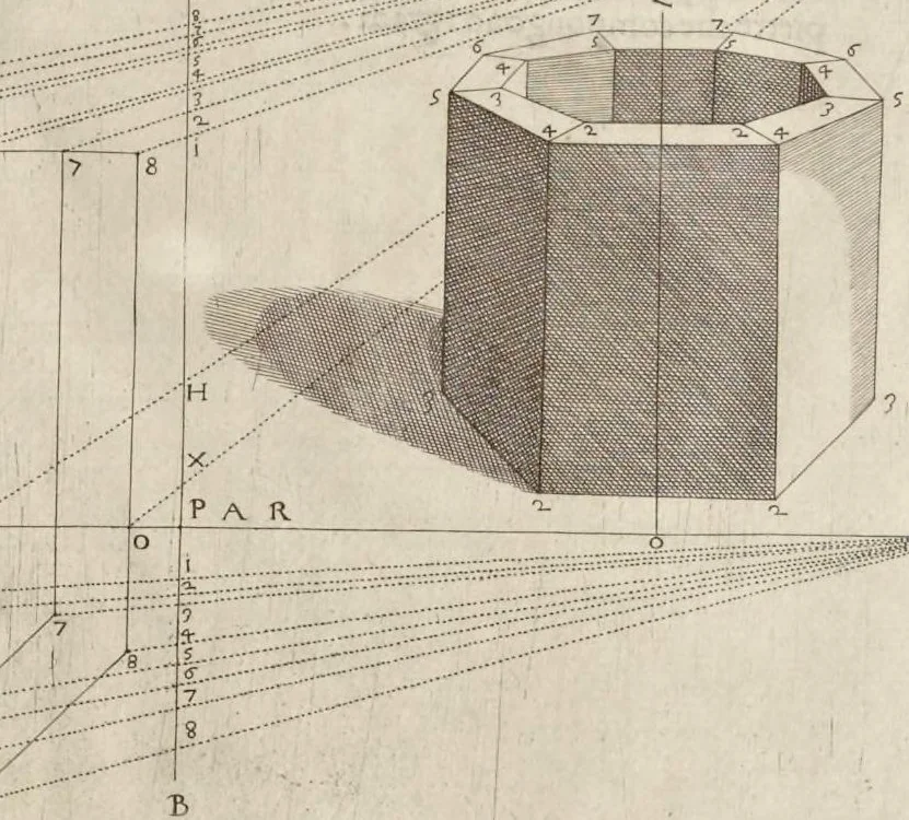 An illustration from La pratica di prospettiva, 1625, leaf 36