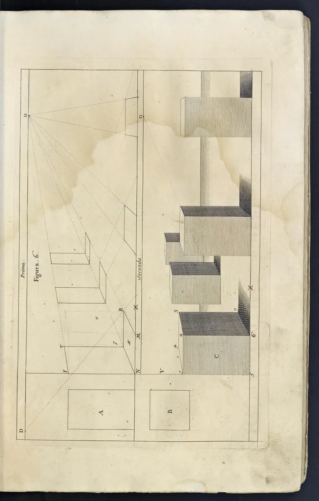 An illustration from Perspectiva pictorum et architectorum, 1693, leaf 28