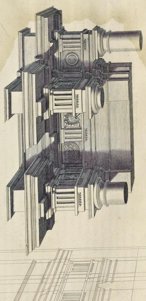 An illustration from Perspectiva pictorum et architectorum, 1693, leaf 74