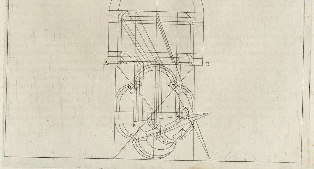 An illustration from Perspectiva pictorum et architectorum, 1693, leaf 132