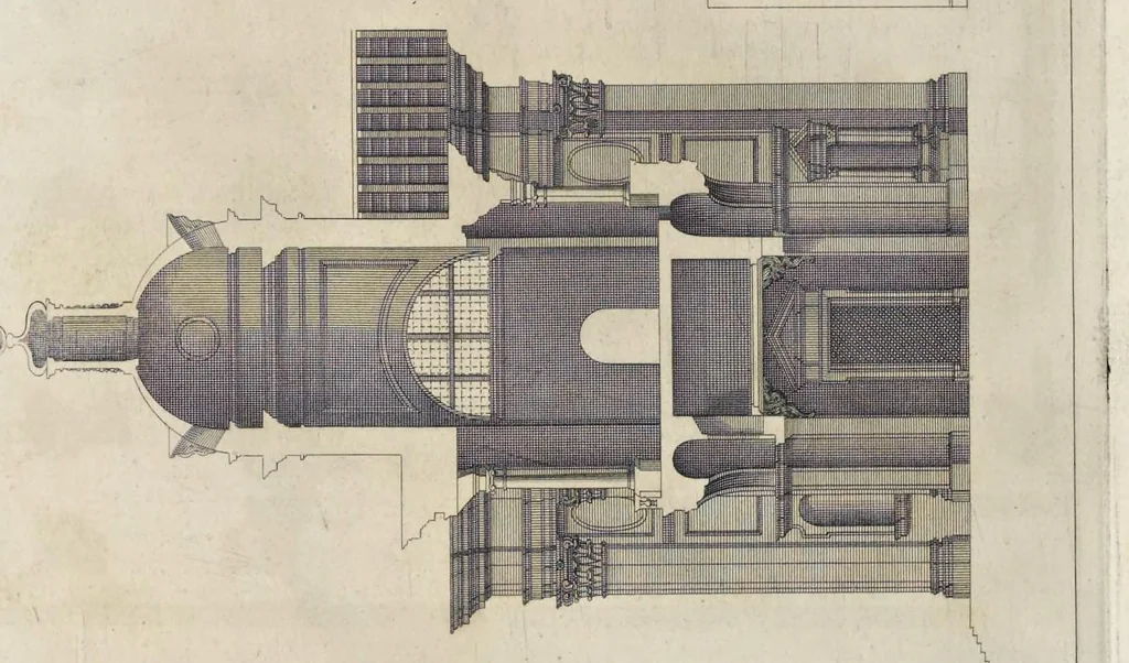 An illustration from Perspectiva pictorum et architectorum, 1693, leaf 191