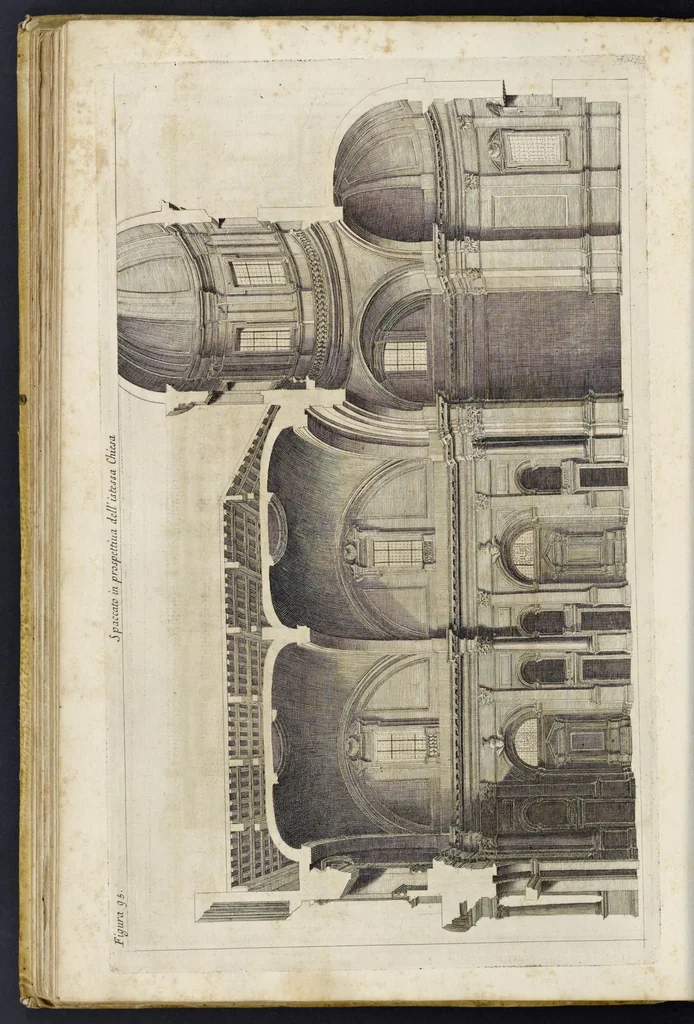 An illustration from Perspectiva pictorum et architectorum, 1693, leaf 205