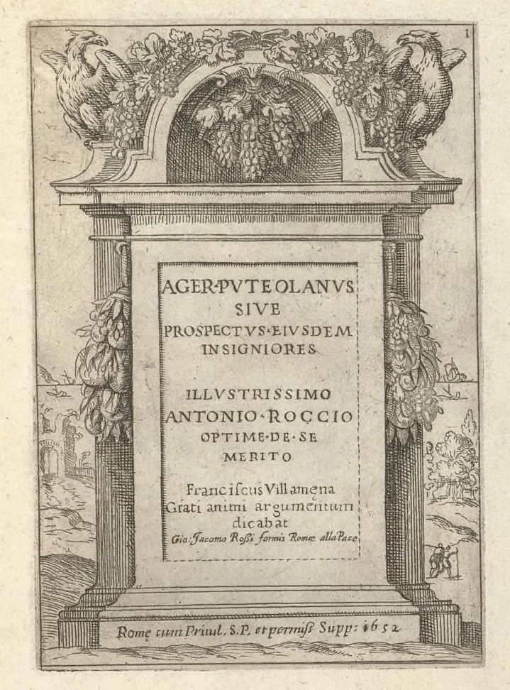 An illustration from Ager Puteolanus, siue, Prospectus eiusdem insigniores, 1652, leaf 4