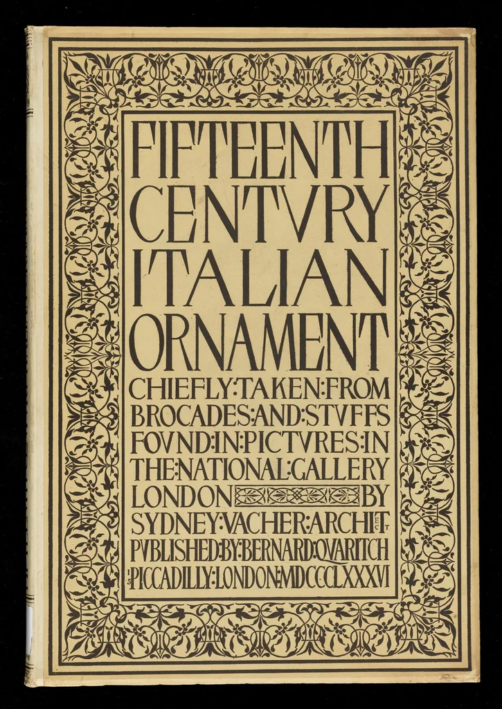 An illustration from Fifteenth century Italian ornament, chiefly taken from brocades and stuffs found in pictures in the National gallery, London;, 1886, leaf 0