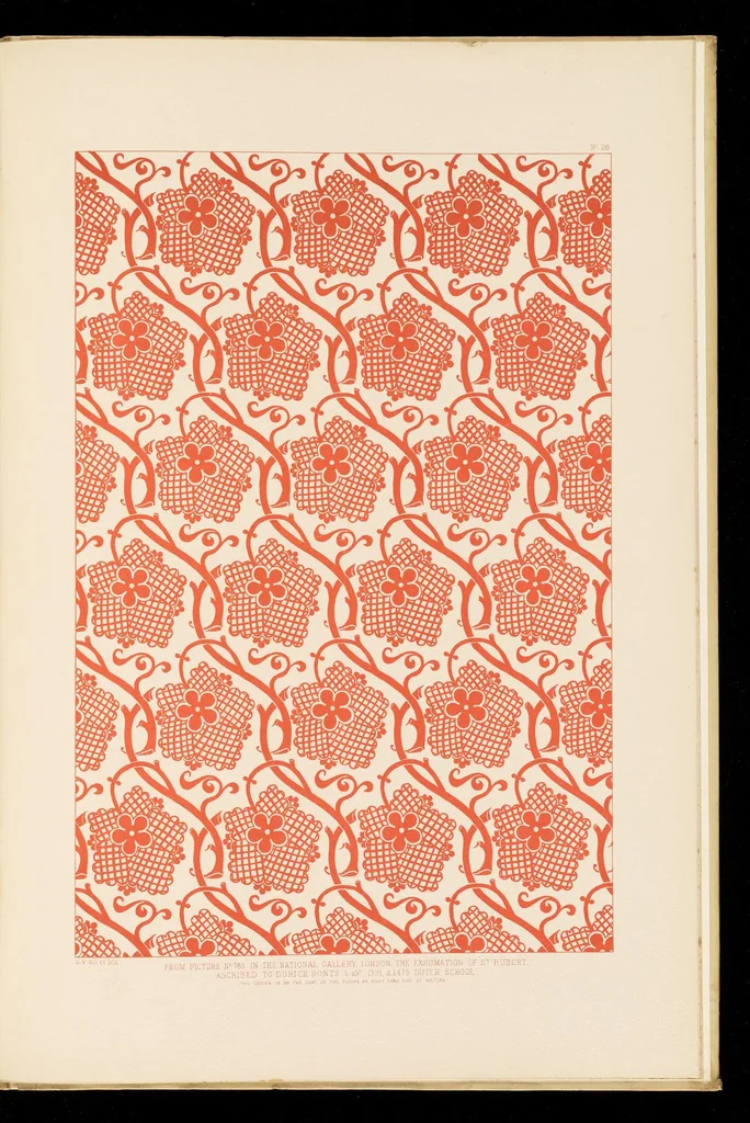 An illustration from Fifteenth century Italian ornament, chiefly taken from brocades and stuffs found in pictures in the National gallery, London;, 1886, leaf 72