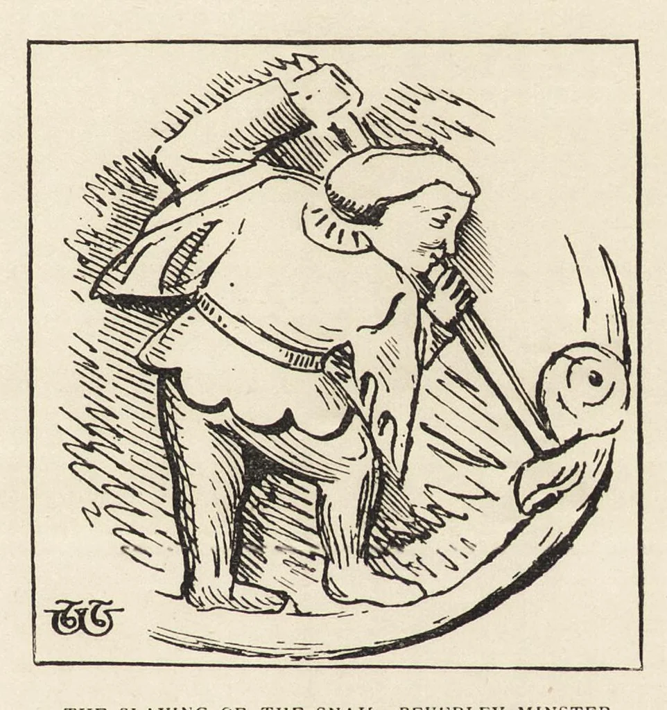 An illustration from The grotesque in church art, 1899, leaf 72