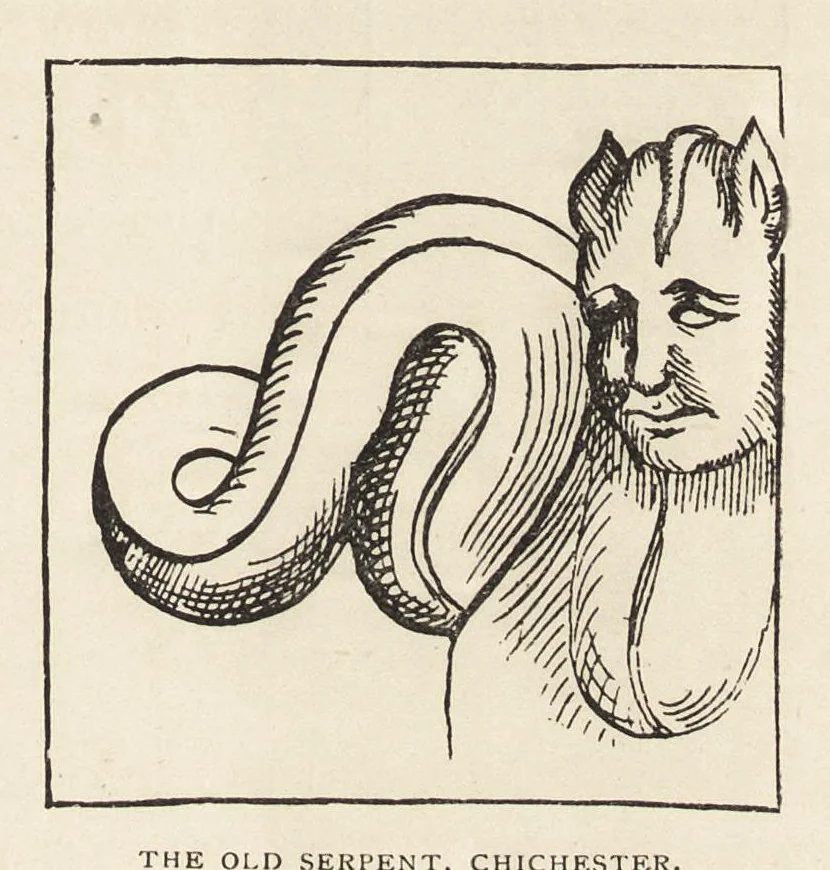 An illustration from The grotesque in church art, 1899, leaf 90