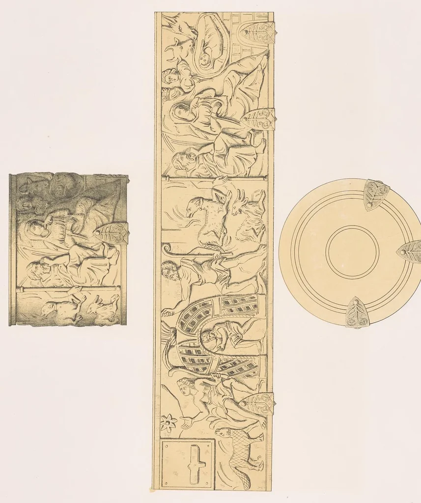 An illustration from Fundgruben der Kunst und Ikonographie in den Elfenbein-Arbeiten des christlichen Altertums und Mittèlalters in 35 Tafeln; Prof. Dr. aus'm Weerths nachgelassenes Werk, 1912, leaf 72