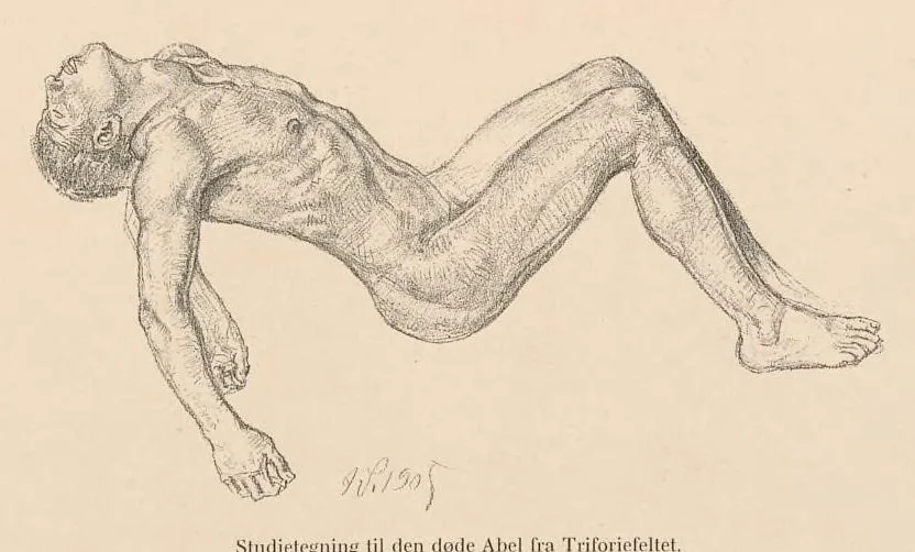 An illustration from Viborg Domkirke: Joakim Skovgaards billeder, Domkirkens historie. La cathédrale de Viborg: les peintures de Joakim Skovgaard, histoire de la cathédrale;, 1909, leaf 32