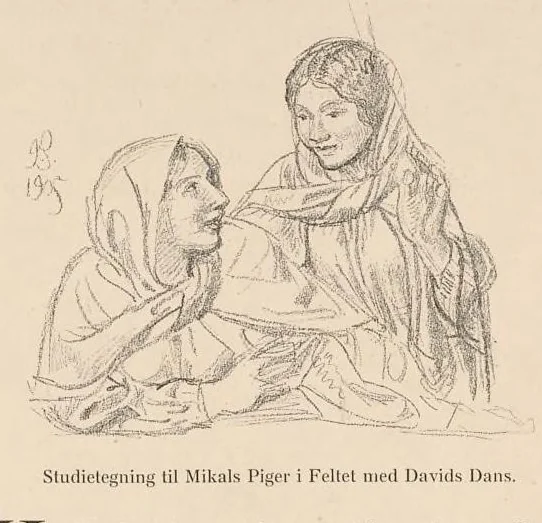 An illustration from Viborg Domkirke: Joakim Skovgaards billeder, Domkirkens historie. La cathédrale de Viborg: les peintures de Joakim Skovgaard, histoire de la cathédrale;, 1909, leaf 35