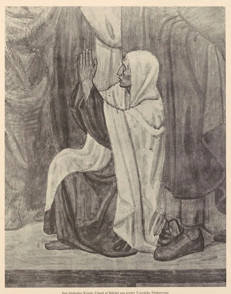 An illustration from Viborg Domkirke: Joakim Skovgaards billeder, Domkirkens historie. La cathédrale de Viborg: les peintures de Joakim Skovgaard, histoire de la cathédrale;, 1909, leaf 44