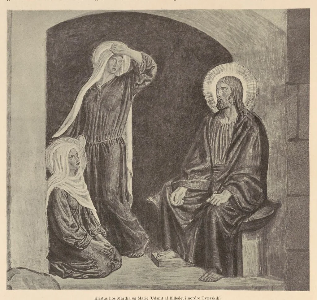 An illustration from Viborg Domkirke: Joakim Skovgaards billeder, Domkirkens historie. La cathédrale de Viborg: les peintures de Joakim Skovgaard, histoire de la cathédrale;, 1909, leaf 47