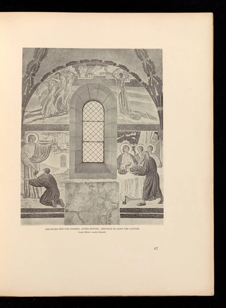 An illustration from Viborg Domkirke: Joakim Skovgaards billeder, Domkirkens historie. La cathédrale de Viborg: les peintures de Joakim Skovgaard, histoire de la cathédrale;, 1909, leaf 70