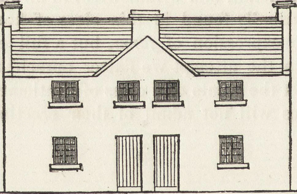 An illustration from The carpenter's assistant : containing a succinct account of Egyptian, Grecian and Roman architecture. Also, a description of the Tuscan, Doric, Ionic, Corinthian and composite orders; together with specifications, practical rules and tables for carpenters, and a glossary of architectural terms. Embellished with upwards of 200 plates of plans, elevations, details, and practical stair-building, 1854, leaf 113