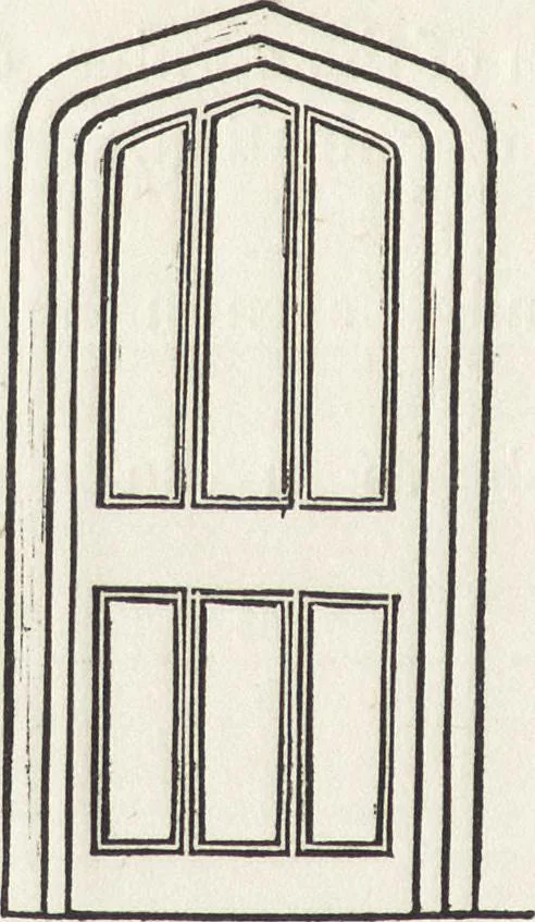 An illustration from The carpenter's assistant : containing a succinct account of Egyptian, Grecian and Roman architecture. Also, a description of the Tuscan, Doric, Ionic, Corinthian and composite orders; together with specifications, practical rules and tables for carpenters, and a glossary of architectural terms. Embellished with upwards of 200 plates of plans, elevations, details, and practical stair-building, 1854, leaf 129