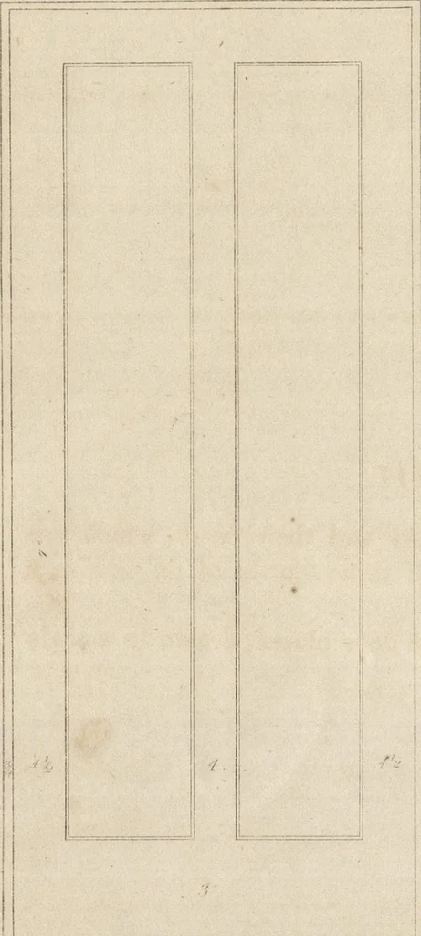 An illustration from The carpenter's assistant : containing a succinct account of Egyptian, Grecian and Roman architecture. Also, a description of the Tuscan, Doric, Ionic, Corinthian and composite orders; together with specifications, practical rules and tables for carpenters, and a glossary of architectural terms. Embellished with upwards of 200 plates of plans, elevations, details, and practical stair-building, 1854, leaf 227