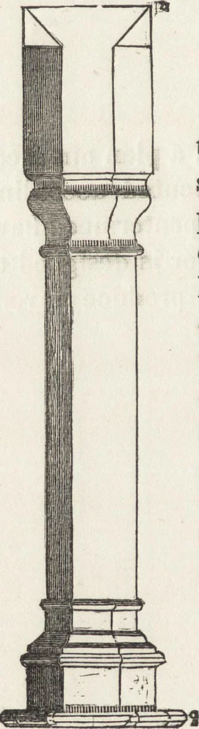 An illustration from The carpenter's assistant : containing a succinct account of Egyptian, Grecian and Roman architecture. Also, a description of the Tuscan, Doric, Ionic, Corinthian and composite orders; together with specifications, practical rules and tables for carpenters, and a glossary of architectural terms. Embellished with upwards of 200 plates of plans, elevations, details, and practical stair-building, 1854, leaf 93