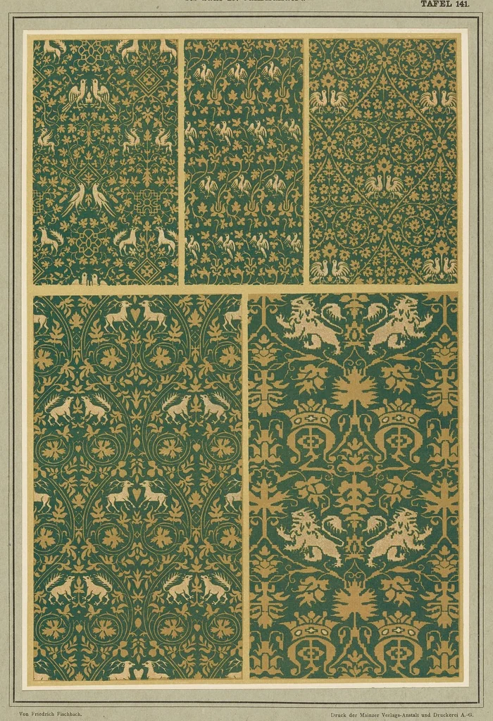 An illustration from Die wichtigsten Webe-Ornamente bis zum 19. Jahrhundert, 1902, leaf 68