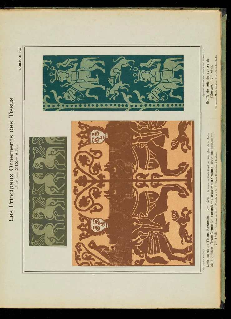An illustration from Die wichtigsten Webe-Ornamente bis zum 19. Jahrhundert, 1902, leaf 48