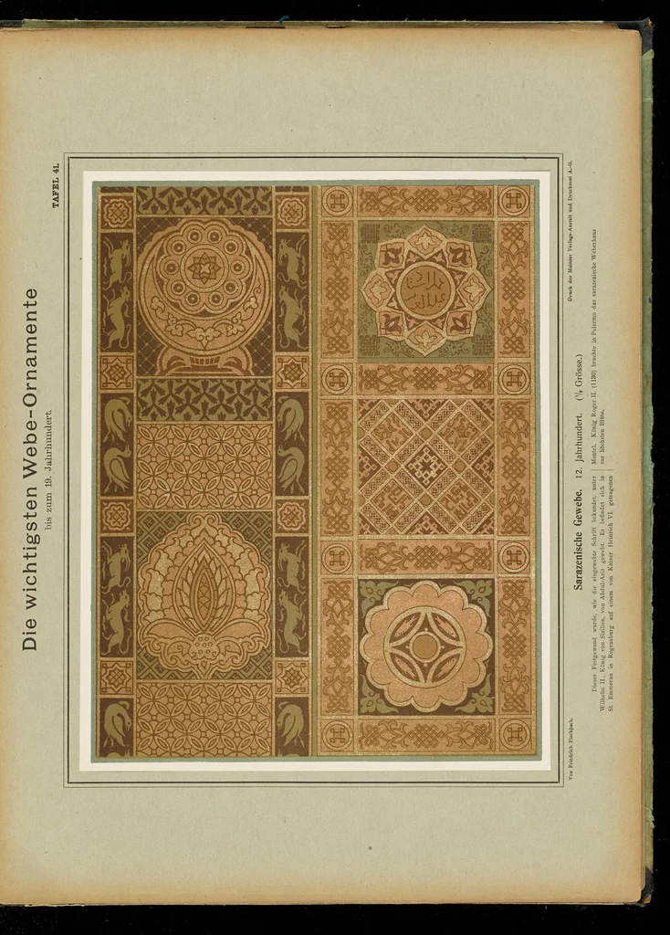 An illustration from Die wichtigsten Webe-Ornamente bis zum 19. Jahrhundert, 1902, leaf 84
