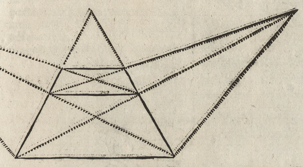 An illustration from Dess Circkelss vnd Richtscheyts, auch der Perspectiua, vnd Proportion der Menschen vnd Rosse, kurtze, doch gründtliche Vnderweisung, dess rechten gebrauchs : mit viel schönen Figuren, aller anfahenden Jugendt, vnnd andern liebhabern dieser Kunst, als Goldschmiden, Malern, Bildhauwern, Steinmetzen, Schreinern, [et]c. eigentlich fürgebildet, vormals im Truck nie gesehen, sonder jetzunder erstmals von neuwem an Tag gegeben, 1618, leaf 68