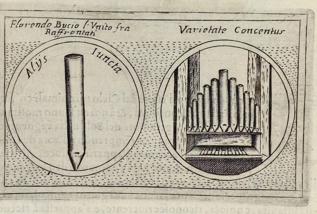 An illustration from Teatro d'imprese, 1623, leaf 1024