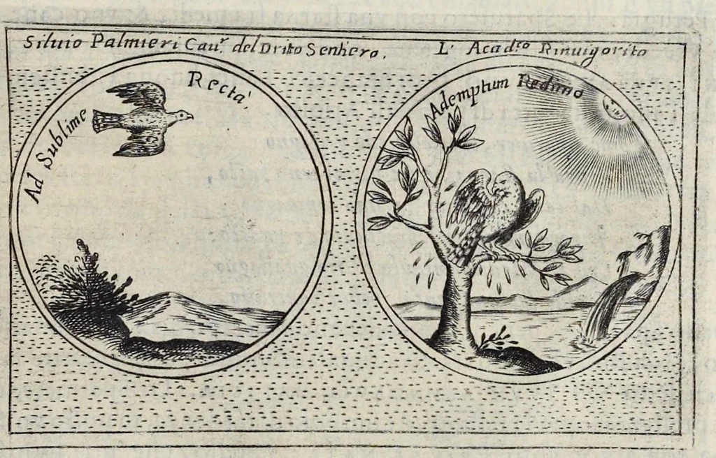 An illustration from Teatro d'imprese, 1623, leaf 1156