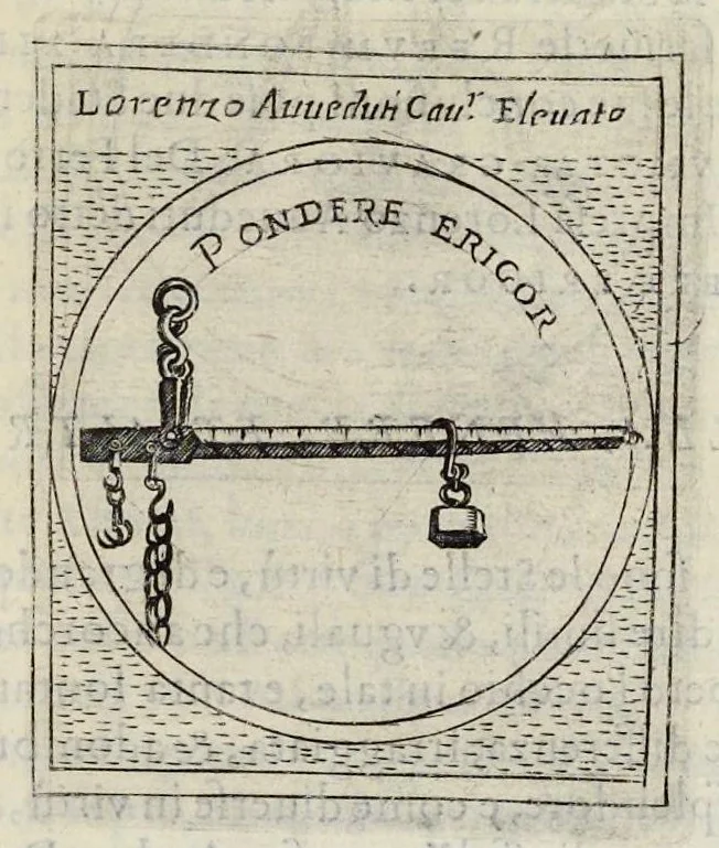 An illustration from Teatro d'imprese, 1623, leaf 1164