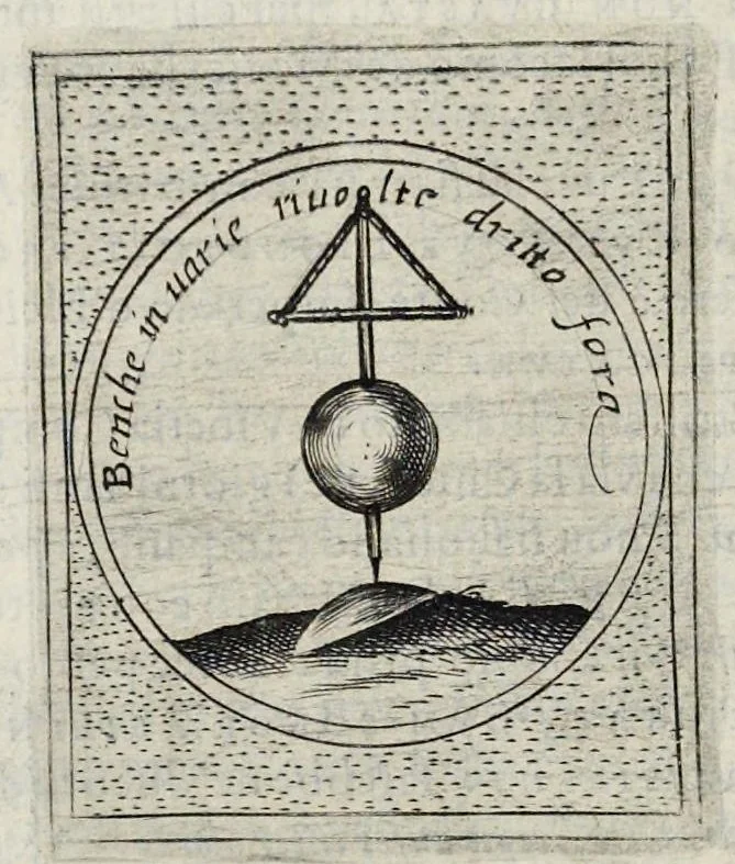 An illustration from Teatro d'imprese, 1623, leaf 1173