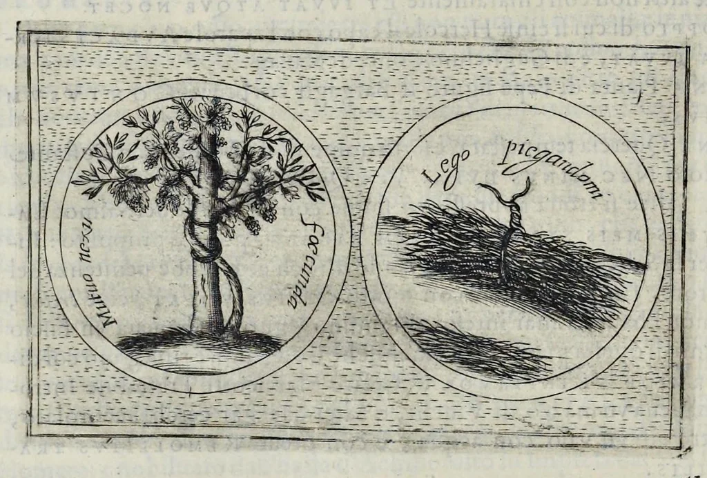 An illustration from Teatro d'imprese, 1623, leaf 539