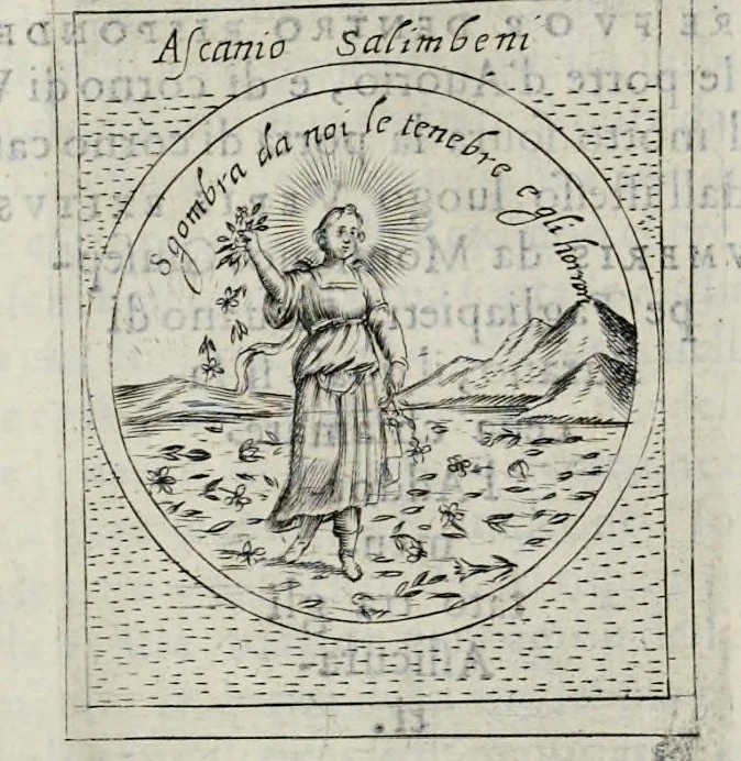 An illustration from Teatro d'imprese, 1623, leaf 611