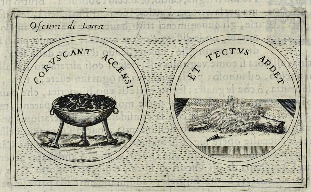 An illustration from Teatro d'imprese, 1623, leaf 677